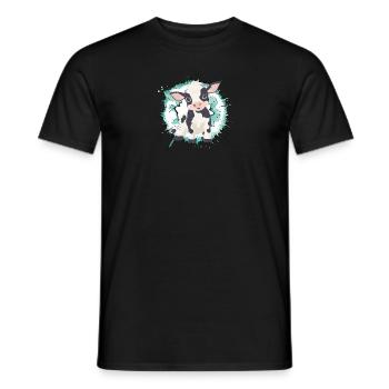 Vache Vaches Fermier - T-shirt homme - noir - Devant - AI Model Male 178 light (178cm)