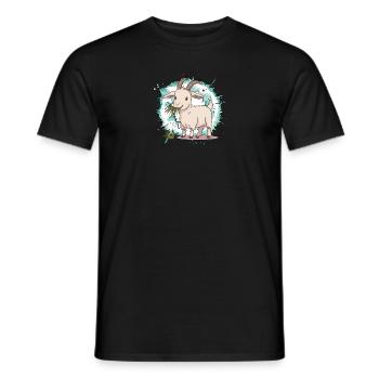 Chèvre Capricorne Chèvres - T-shirt homme - noir - Devant - AI Model Male 178 light (178cm)