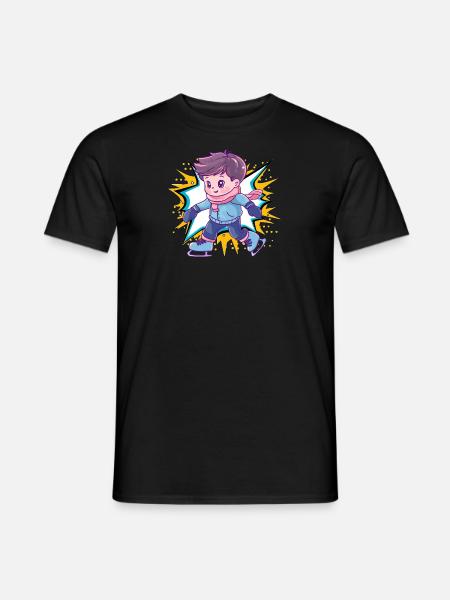 Eislauf Eislaufen Eisläuferin - Männer T-Shirt - Schwarz