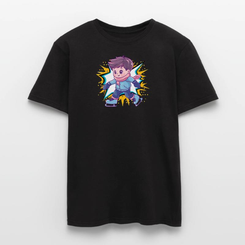 Eislauf Eislaufen Eisläuferin Männer T-Shirt
