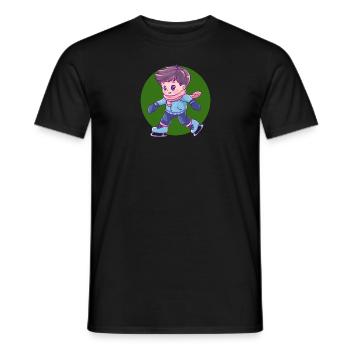 Patinage sur glace Patinage artistique - T-shirt homme - noir - Devant - AI Model Male 178 light (178cm)