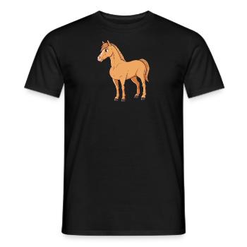 Chevaux Cavalier Tête de cheval - T-shirt homme - noir - Devant - AI Model Male 178 light (178cm)