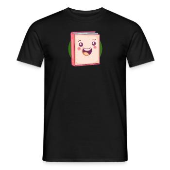 Lire l’auteur - T-shirt homme - noir - Devant - AI Model Male 178 light (178cm)