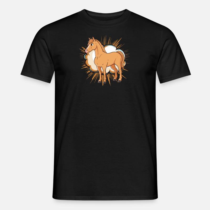 Pferde Pferdenarr - Männer T-Shirt - Schwarz