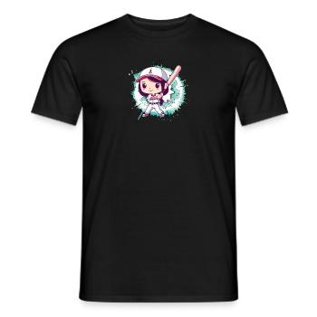 Baseball Baseball Player Wide Receiver - Men's T-Shirt - black - Front - AI Model Male 178 light (178cm)