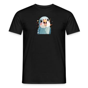 Budgie Sparrow - Men's T-Shirt - black - Front - AI Model Male 178 light (178cm)