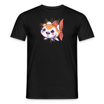 Fische Fischer Fischen - Männer T-Shirt - Schwarz - Vorne - AI Model Male 178 light (178cm)