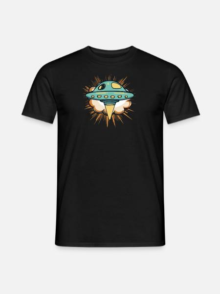 UFO Scifi Invasion - Men's T-Shirt - black