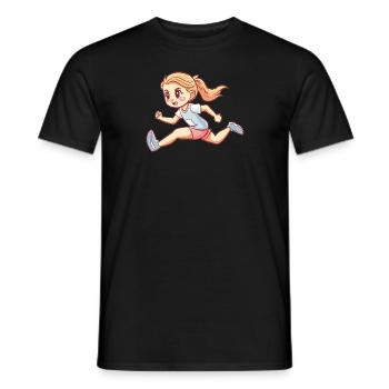 Coureur coureur - T-shirt homme - noir - Devant - AI Model Male 178 light (178cm)