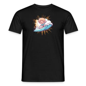 Surfer Surfing Hawaii - Men's T-Shirt - black - Front - AI Model Male 178 light (178cm)