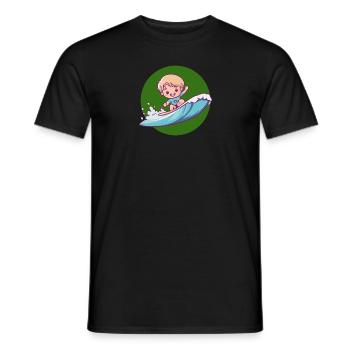 Surfer Surfer Girl - Men's T-Shirt - black - Front - AI Model Male 178 light (178cm)