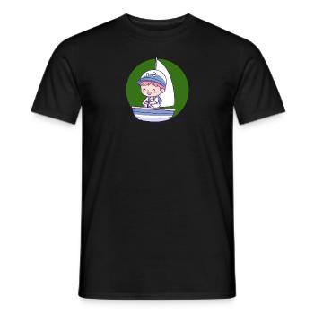 Segeln Segelboot Anker - Männer T-Shirt - Schwarz - Vorne - AI Model Male 178 light (178cm)