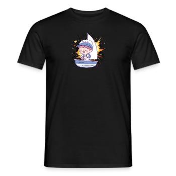 Zeilende zeilers - Heren T-shirt - zwart - Voor - AI Model Male 178 light (178cm)