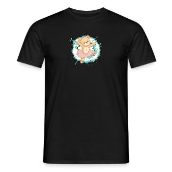 Ballerine danseuse - T-shirt homme - noir - Devant - AI Model Male 178 light (178cm)
