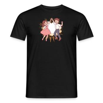 Couple de danse École de danse Foxtrot - T-shirt homme - noir - Devant - AI Model Male 178 light (178cm)
