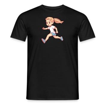 Course à pied de triathlon - T-shirt homme - noir - Devant - AI Model Male 178 light (178cm)