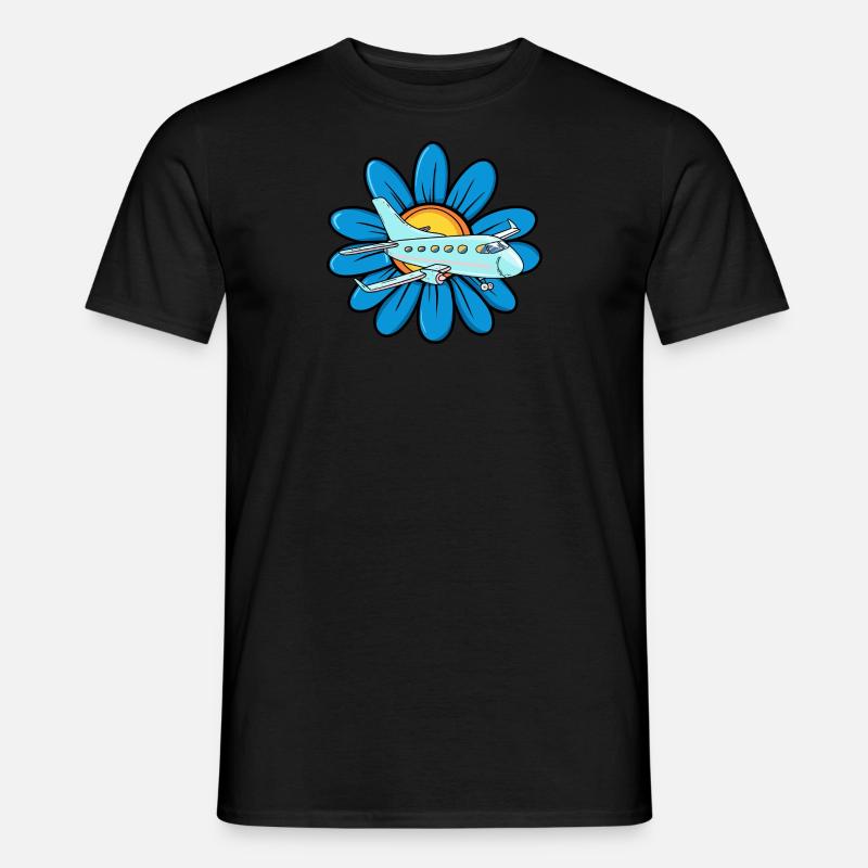 Flugzeug Jet - Männer T-Shirt - Schwarz