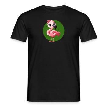 Flamingo Flamenco Rose - T-shirt homme - noir - Devant - AI Model Male 178 light (178cm)