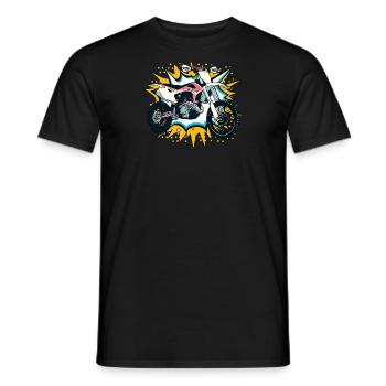 Dirtbike Motocross - Männer T-Shirt - Schwarz - Vorne - AI Model Male 178 light (178cm)