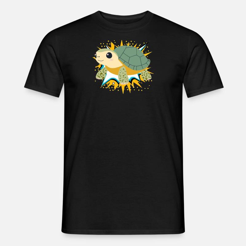 Turtle Uralt - Männer T-Shirt - Schwarz