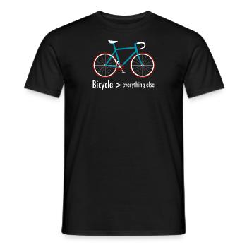 Bicycle Gretaer Than Everything Else - Fahrrad Rad - Männer T-Shirt - Schwarz - Vorne - AI Model Male 178 light (178cm)