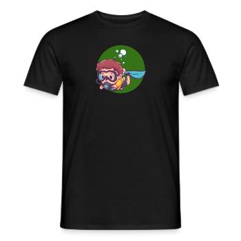 Diver Diver Diving - Men's T-Shirt - black - Front - AI Model Male 178 light (178cm)