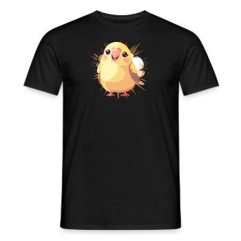 Wellensittich Vogelschwarm - Männer T-Shirt - Schwarz - Vorne - AI Model Male 178 light (178cm)