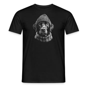 Labrador Hat Dog Dog Labbi Retriever - Men's T-Shirt - black - Front - AI Model Male 178 light (178cm)