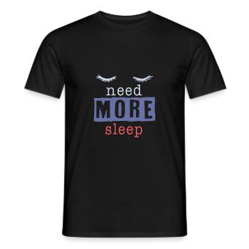 Sleep funny saying - Men's T-Shirt - black - Front - AI Model Male 178 light (178cm)