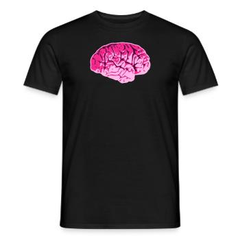 human brain graphic knowledge intelligence - Men's T-Shirt - black - Front - AI Model Male 178 light (178cm)