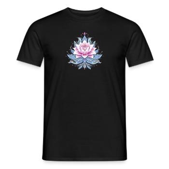 Lotus Inspiration - Männer T-Shirt - Schwarz - Vorne - AI Model Male 178 light (178cm)