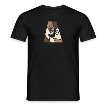 Mountain Biking Downhill MTB - Men's T-Shirt - black - Front - AI Model Male 178 light (178cm)