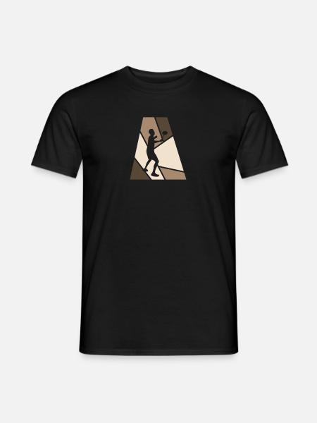 Drop Badmintonspieler Smash - Männer T-Shirt - Schwarz