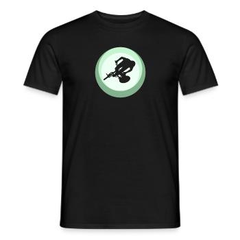 Mountain biking Mountain biking Downhill - Men's T-Shirt - black - Front - AI Model Male 178 light (178cm)