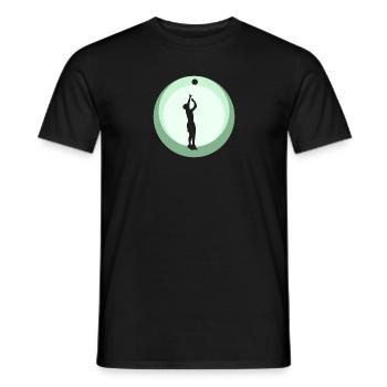 Volley-ball Volleyball Plage - T-shirt homme - noir - Devant - AI Model Male 178 light (178cm)