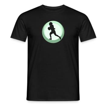 American Football Gridiron Touchdown - Men's T-Shirt - black - Front - AI Model Male 178 light (178cm)