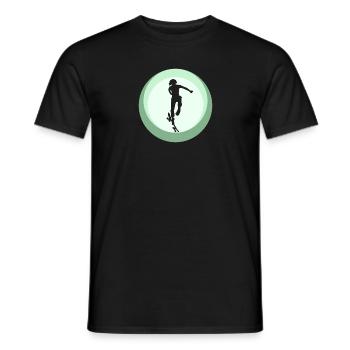 Skateboard Skateboarder Skaten - Männer T-Shirt - Schwarz - Vorne - AI Model Male 178 light (178cm)