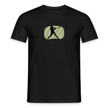 Joueur de softball Softball Bat Baseball - T-shirt homme - noir - Devant - AI Model Male 178 light (178cm)