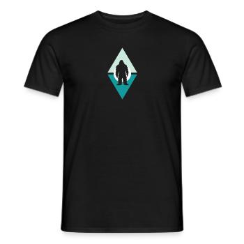 Yéti Big foot Lochness - T-shirt homme - noir - Devant - AI Model Male 178 light (178cm)