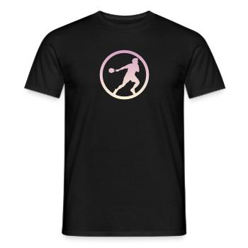 Squashspieler Squash Schläger - Männer T-Shirt - Schwarz - Vorne - AI Model Male 178 light (178cm)