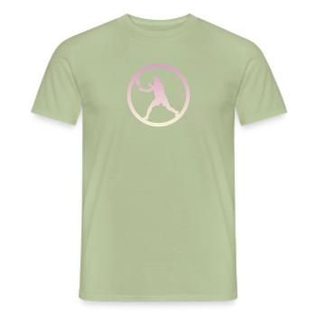 Squash Player Racket Racket - Men's T-Shirt - sage - Front - AI Model Male 178 light (178cm)