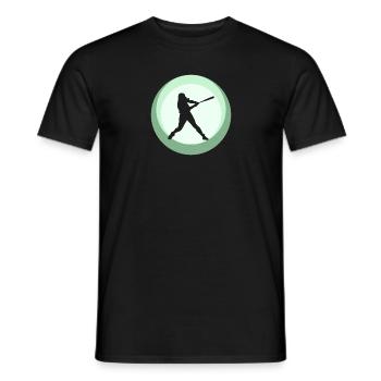 Joueur de softball lanceur Softball batte - T-shirt homme - noir - Devant - AI Model Male 178 light (178cm)