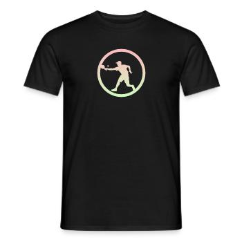 Pickleball bats Pickleball players Ball sports - Men's T-Shirt - black - Front - AI Model Male 178 light (178cm)