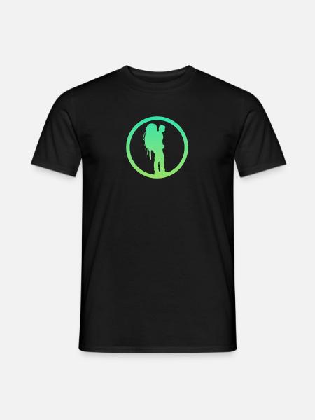 Backpacking Wanderer Wandern - Männer T-Shirt - Schwarz