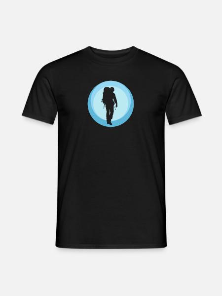 Backpacking Backpacker Pilger - Männer T-Shirt - Schwarz