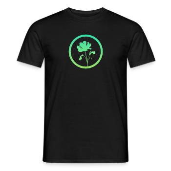 Botanical Flora Flowers - Men's T-Shirt - black - Front - AI Model Male 178 light (178cm)