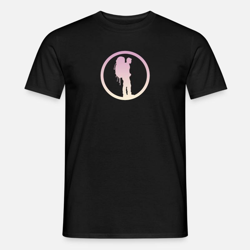 Backpacking Hiking Pilgrims - Men’s T-shirt - black