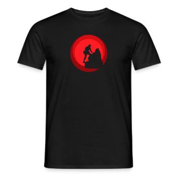 Climbing Wall Climbing Mountain - Men's T-Shirt - black - Front - AI Model Male 178 light (178cm)