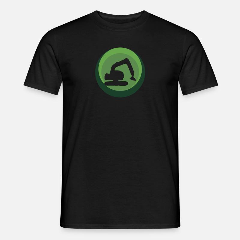 Baustelle Baggerfahrerin Baggerfahrer - Männer T-Shirt - Schwarz
