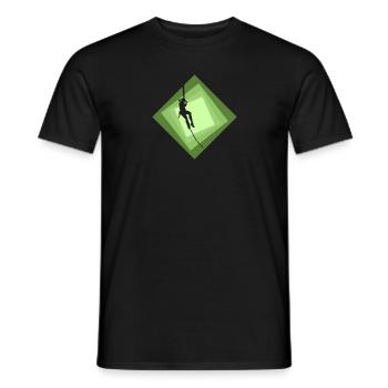 Seilklettern Bergsteiger Alpinist - Männer T-Shirt - Schwarz - Vorne - AI Model Male 178 light (178cm)